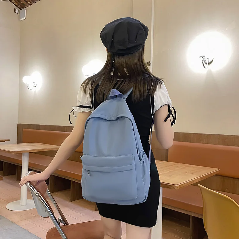 Mochila escolar impermeable de gran capacidad con cremallera - imagen 5