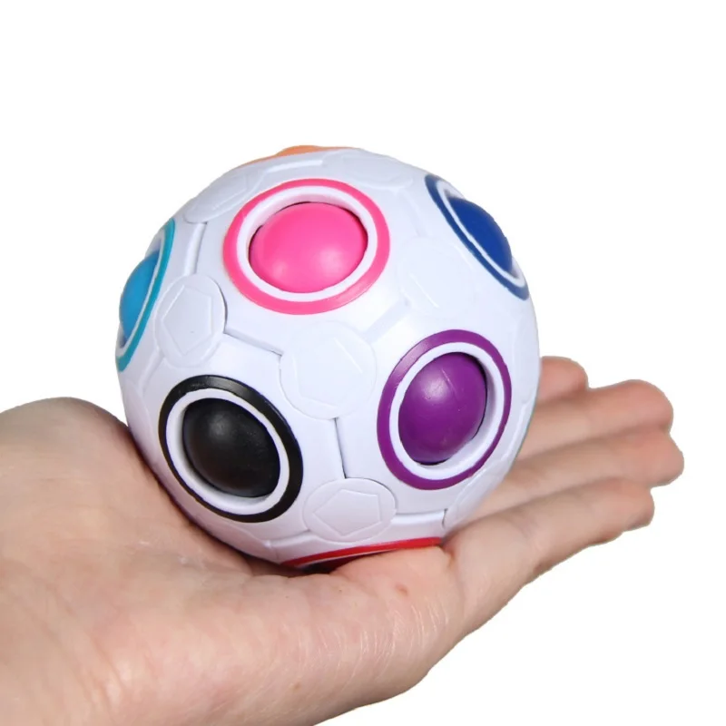 Cubo antiestrés sensorial para niños, juguete educativo arcoíris - imagen 4