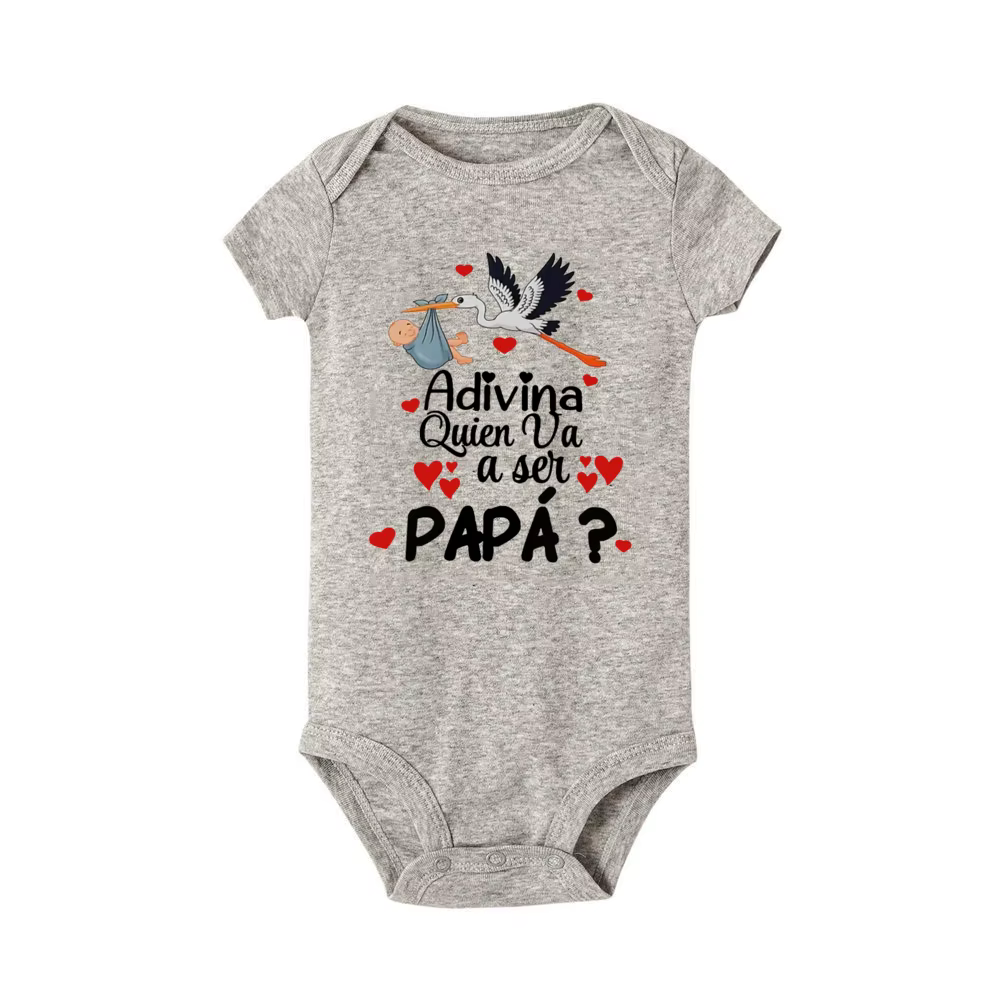 Guess Pelele body suave para bebé – Anuncio de embarazo - imagen 2