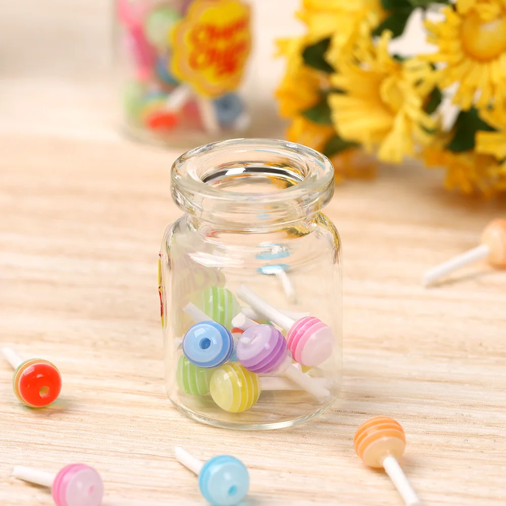 Piruletas en miniatura para casas de muñecas con tarro - imagen 2