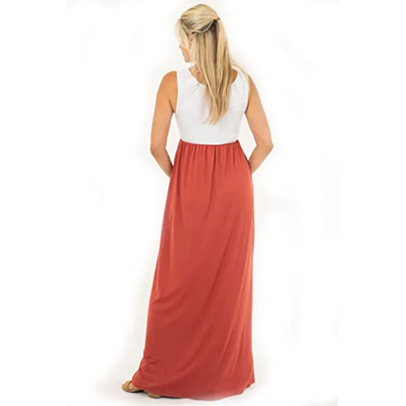 Vestido de lactancia sin mangas suelto para embarazo y posparto cómodo - imagen 2