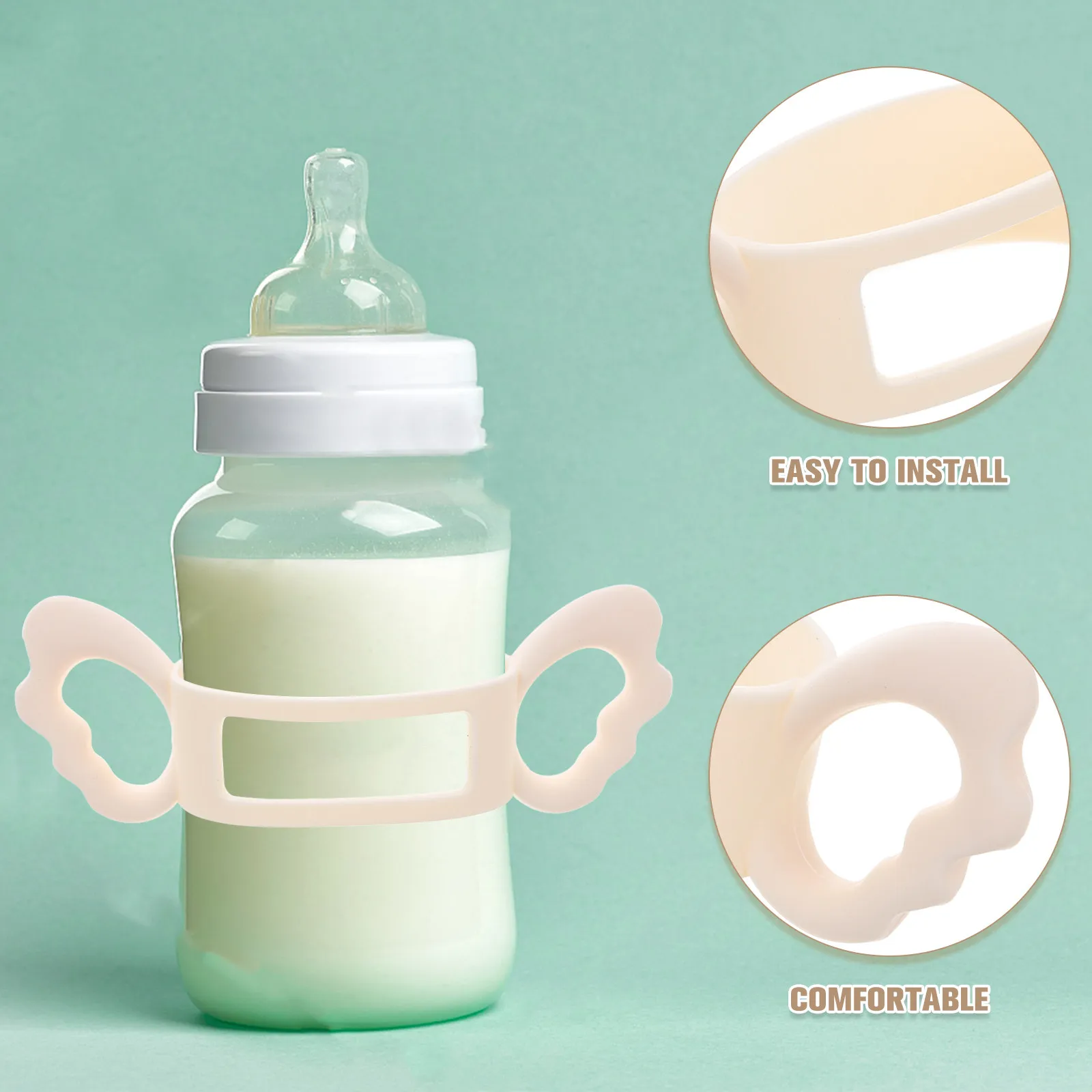 Asa universal para biberón de silicona antideslizante ergonómica - imagen 5