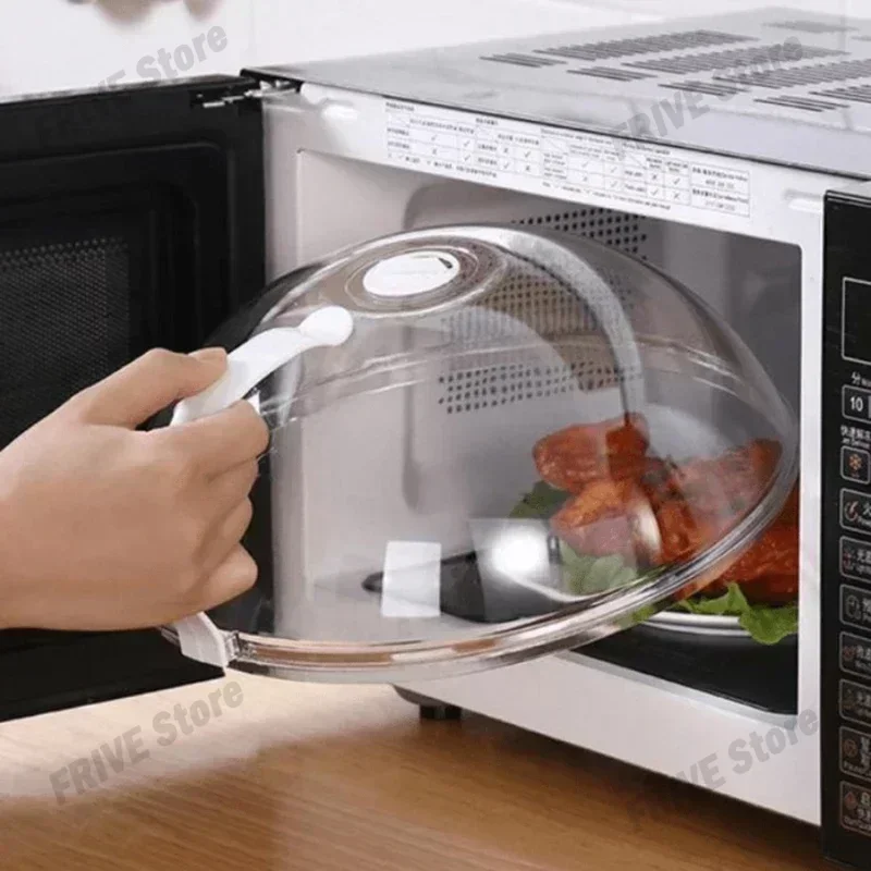 Tapa para microondas antiderrames sin BPA con mango y transparente - imagen 2