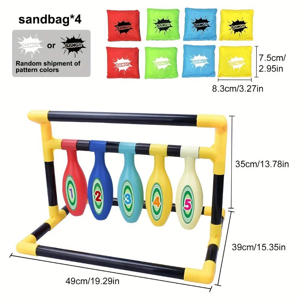Juego de bowling de lanzamiento Zitzak para niños y familia - imagen 4