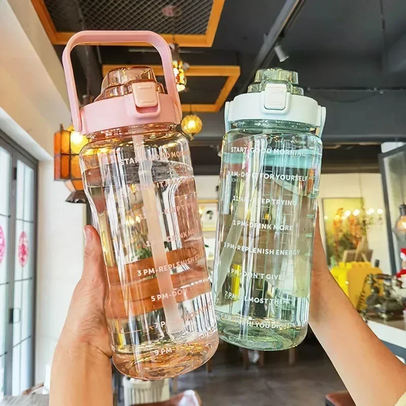 Botella de agua infantil portátil con pajita y gran capacidad - imagen 4