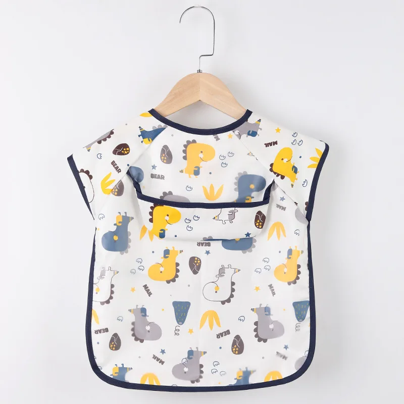 Babero impermeable tipo bandana con mangas largas para bebé - imagen 2