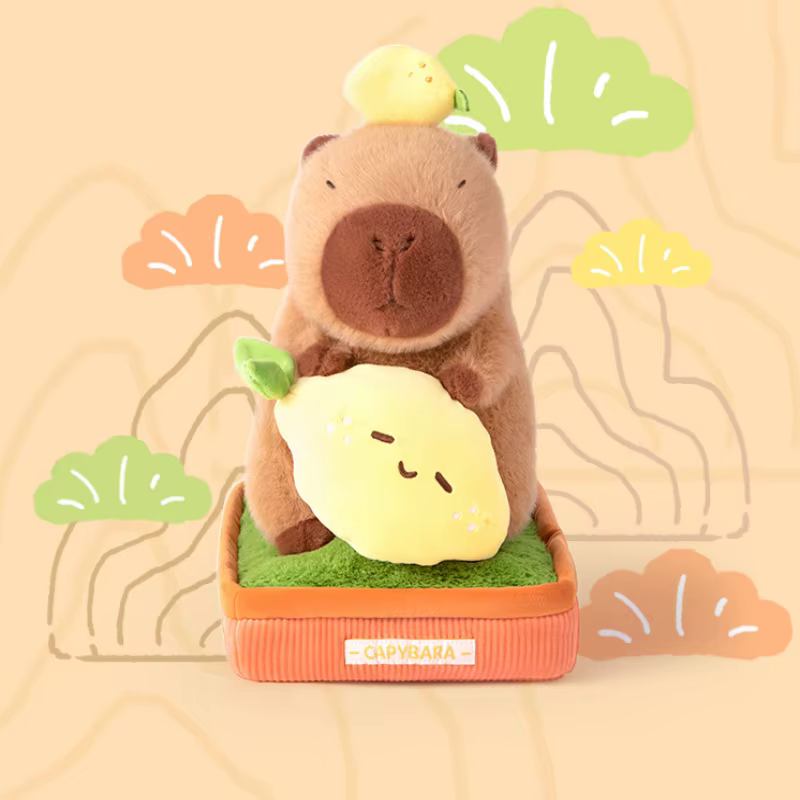 Peluche capibara planta con almohada decorativa para relajación - imagen 3