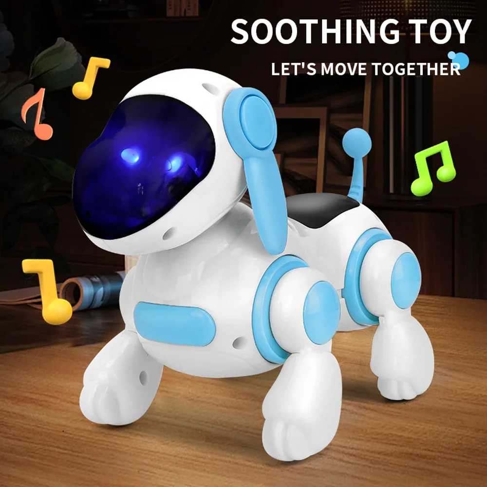 Perro robot electrónico que camina y baila con mando táctil