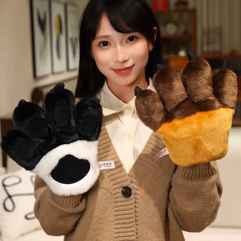 Guantes de peluche con garras – Disfraz de león para bebé - imagen 3