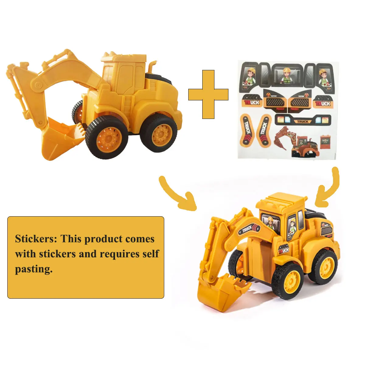 Juguete educativo de vehiculos de construccion para ninos: excavadora - imagen 3