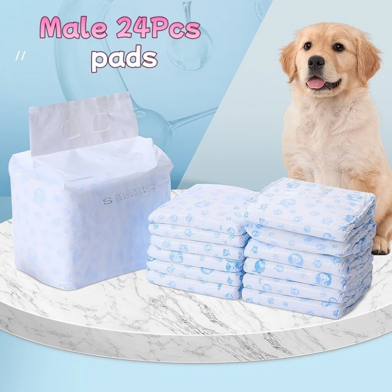 Pañales desechables para perros anti-fugas de felpa suave y cómoda