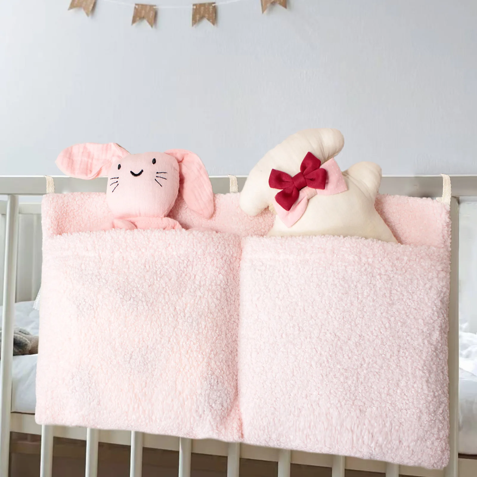 Bolsa de pañales peluche otoño-invierno, bolso colgante para bebé - imagen 4