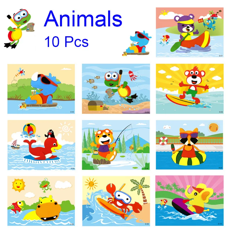 Kit pegatinas dinosaurios espuma EVA educativas niños DIY - imagen 4