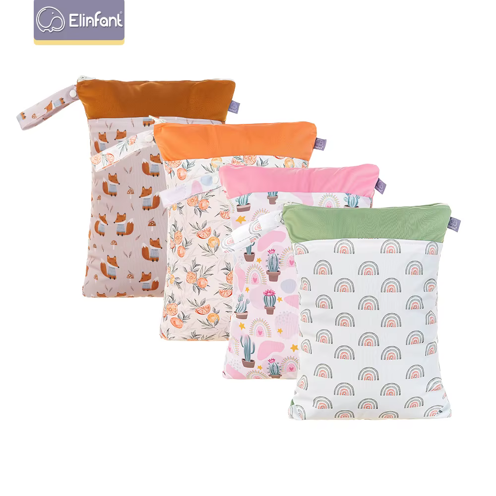 Bolsa húmeda impermeable Elinfant – Gran capacidad para pañales - imagen 4