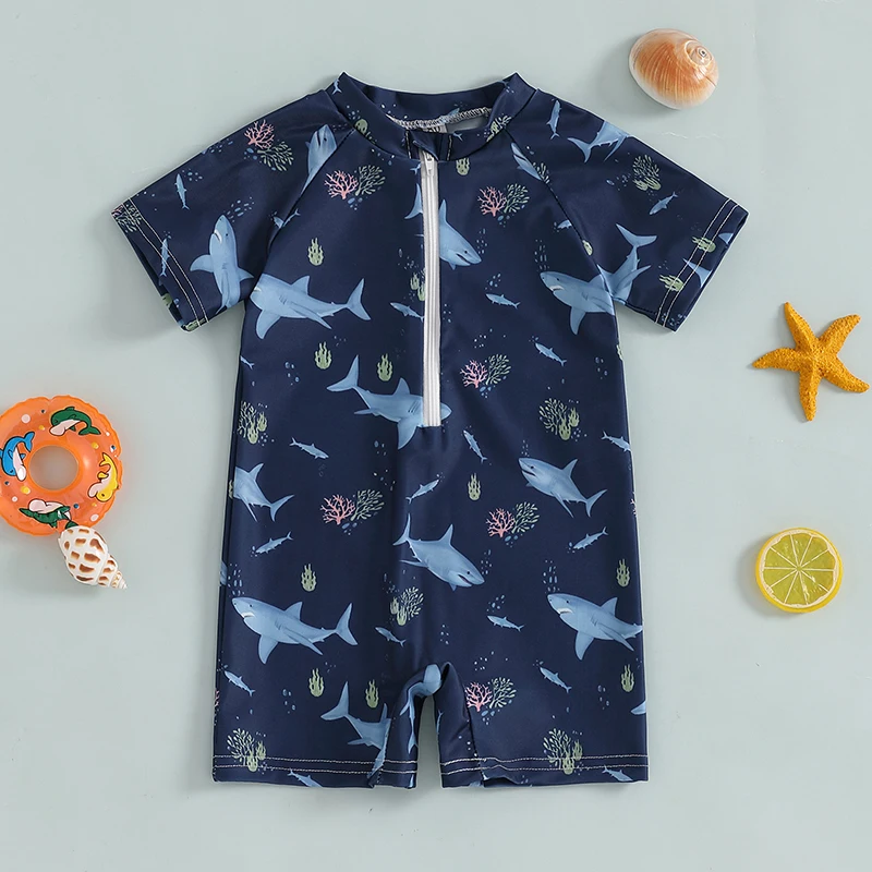 Vista del estampado en el bañador infantil