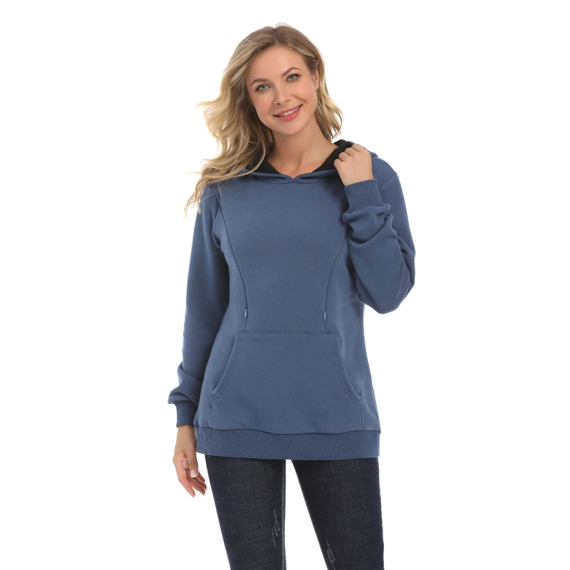 Sudadera de lactancia invernal con forro polar y cierre - imagen 4
