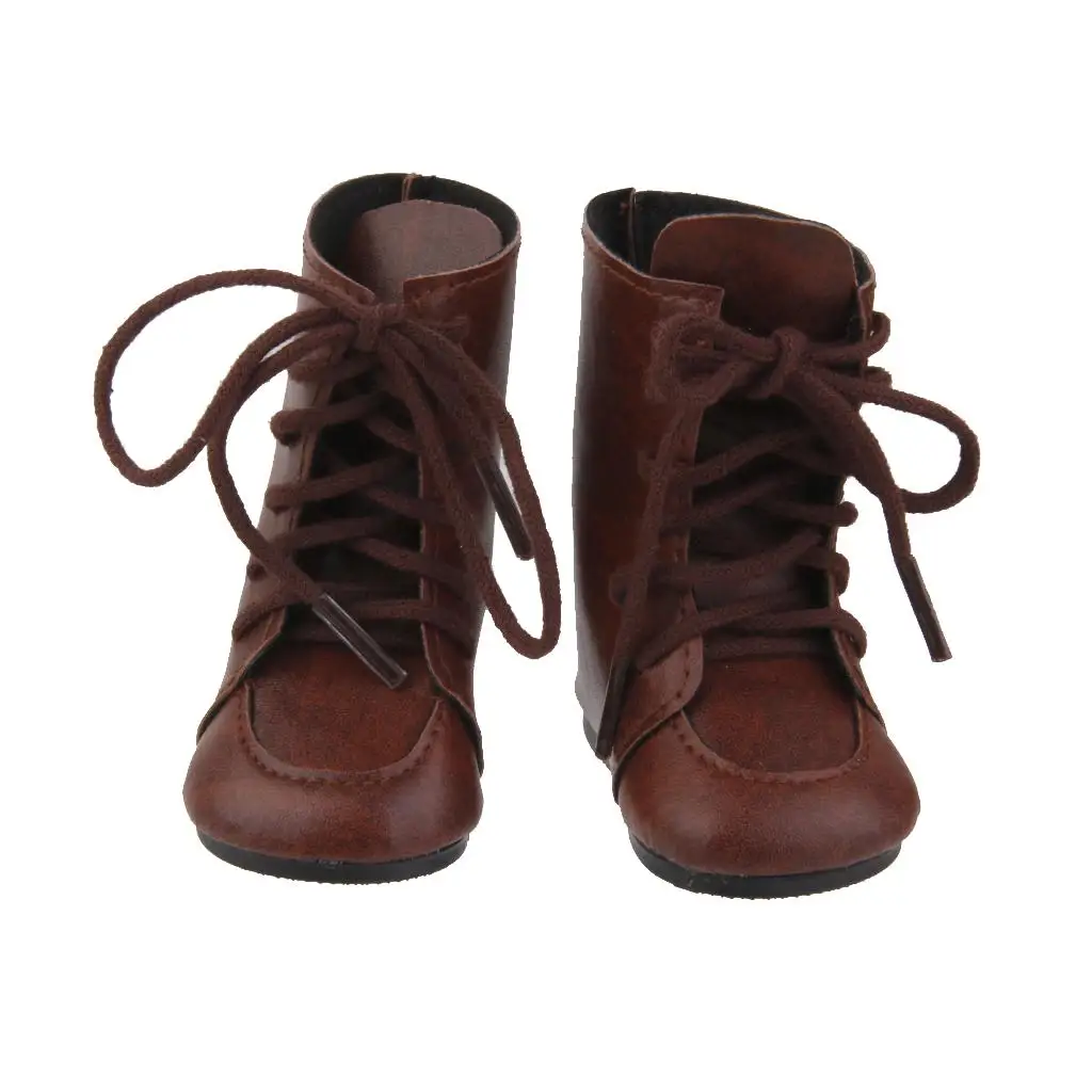 Botas para muñecas con lazo marrón de estilo clásico