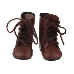 Botas para muñecas con lazo marrón de estilo clásico