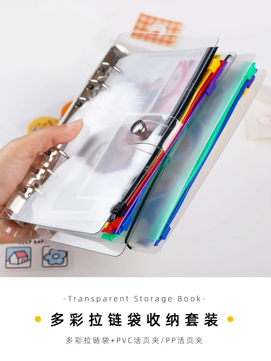 Carpeta organizadora abierta mostrando interior