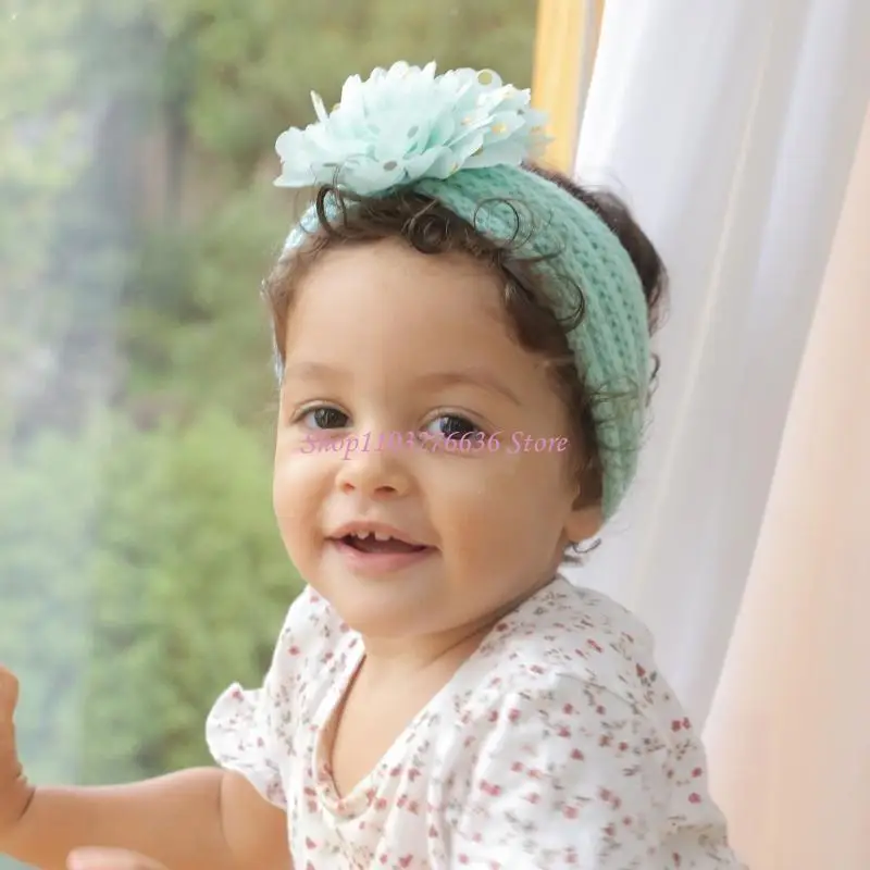 Diadema bebé tejida tipo turbante para recién nacido - imagen 2