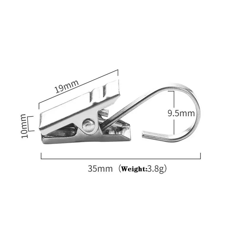 Vvocci Clips para cortinas de acero inoxidable con gancho - imagen 4