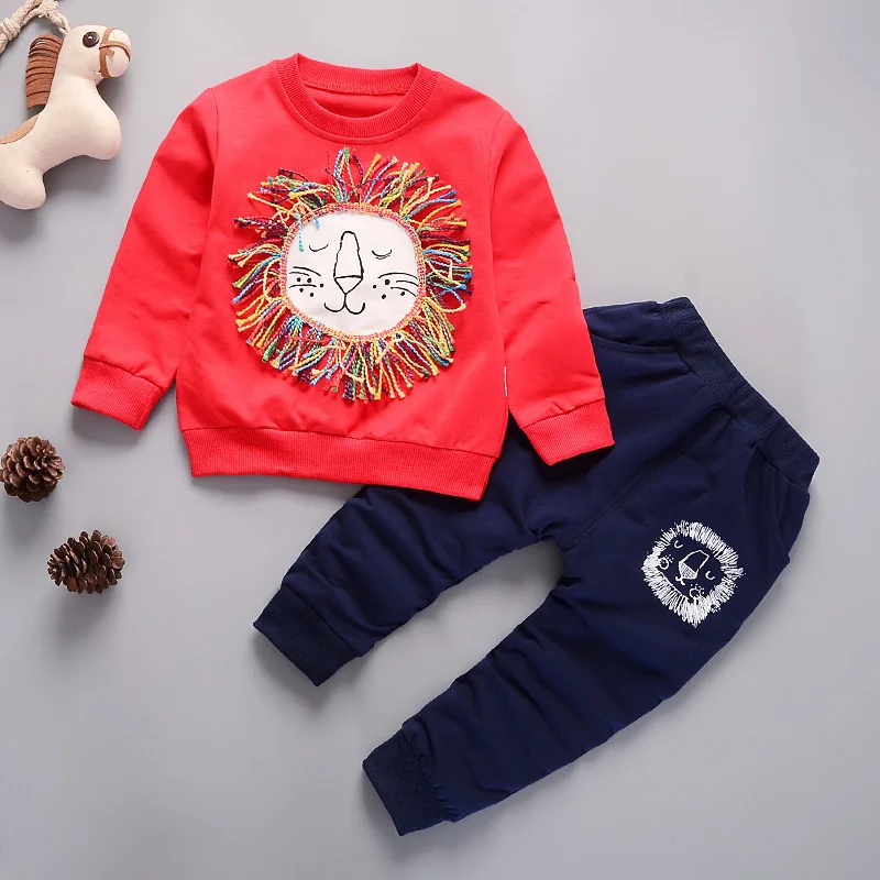 Chándal infantil de primavera y otoño con camiseta, pantalón - imagen 5