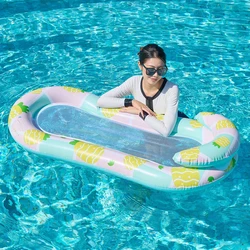 Colchoneta inflable para piscina con tumbonas y hamaca