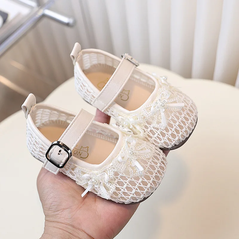 Zapatos de princesa para niñas – Antideslizantes de cuero con lazo - imagen 3