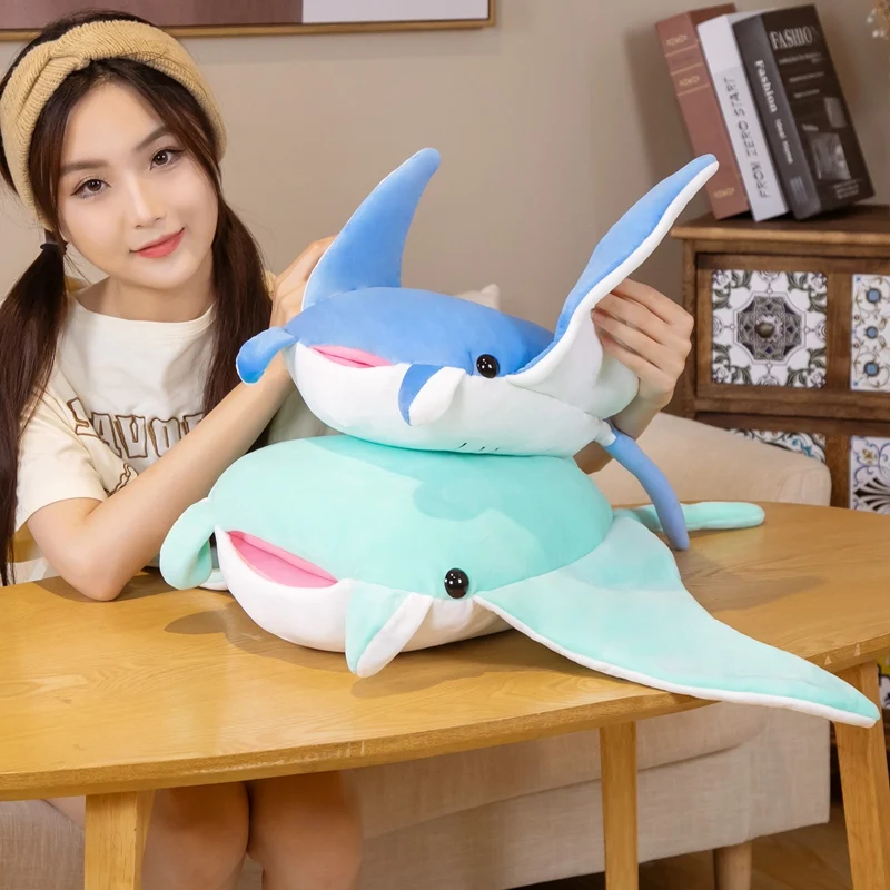 Peluche manta raya realista – Almohada suave para niños - imagen 5