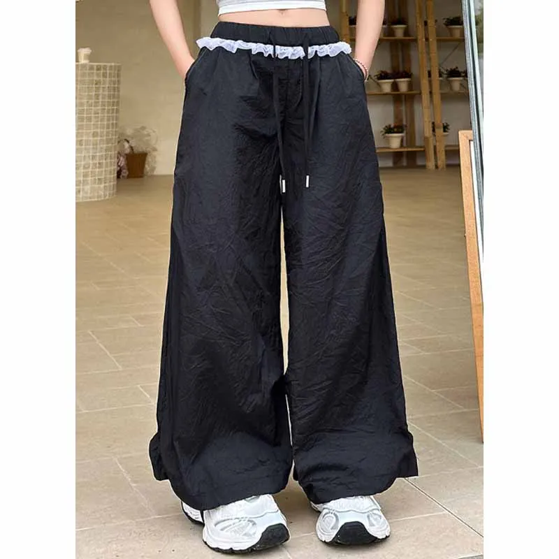 Pantalones de encaje de verano para niñas, corte recto suelto - imagen 3
