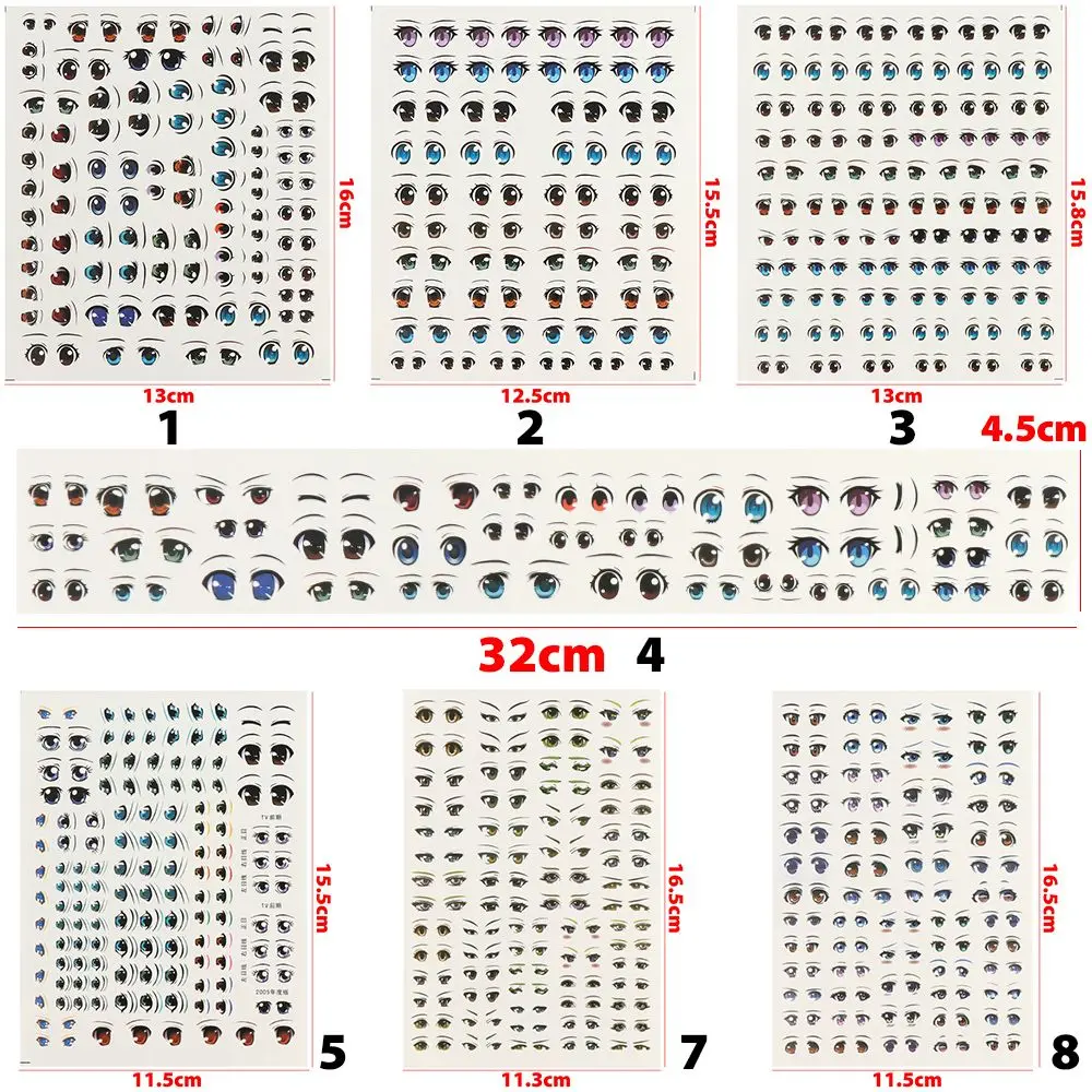 Pegatinas Ojos Animé para Muñecas – Diseños Decorativos DIY - imagen 5