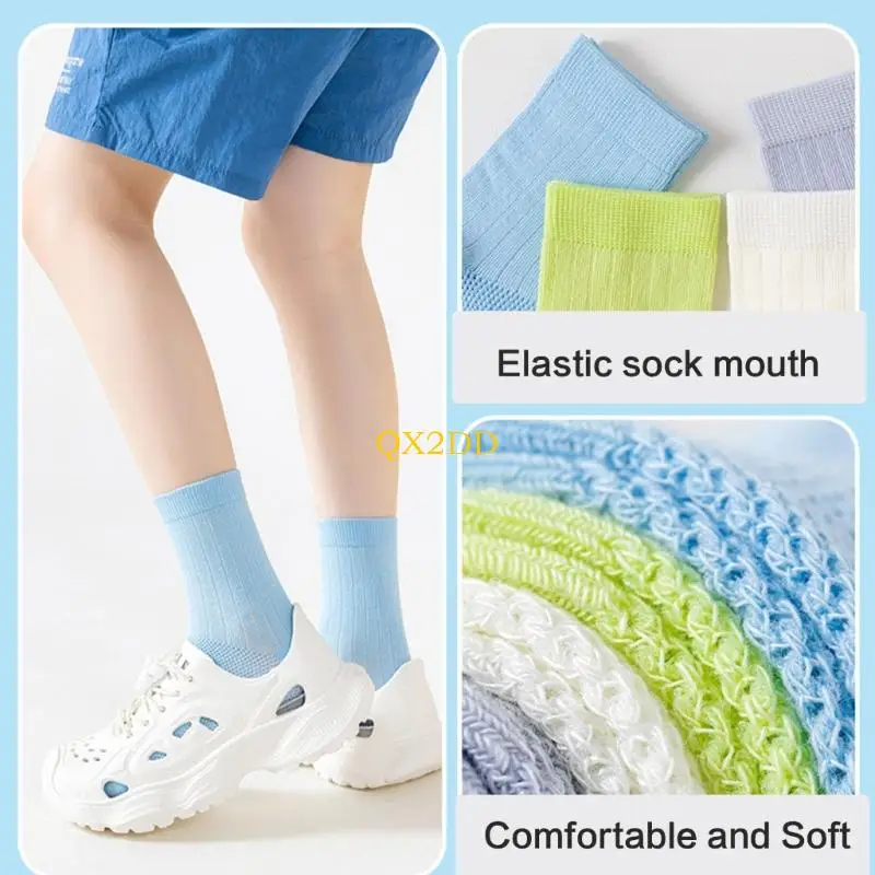 QX2D Calcetines tobillo ventilados para niño – Refuerzo talón y punta - imagen 3