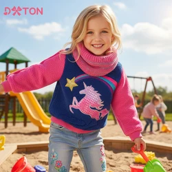 Dxton Sudadera polar gruesa para niña – Cálida prenda invernal