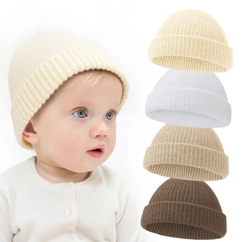 Gorro de punto elástico para bebé – Cálido invierno sin costuras