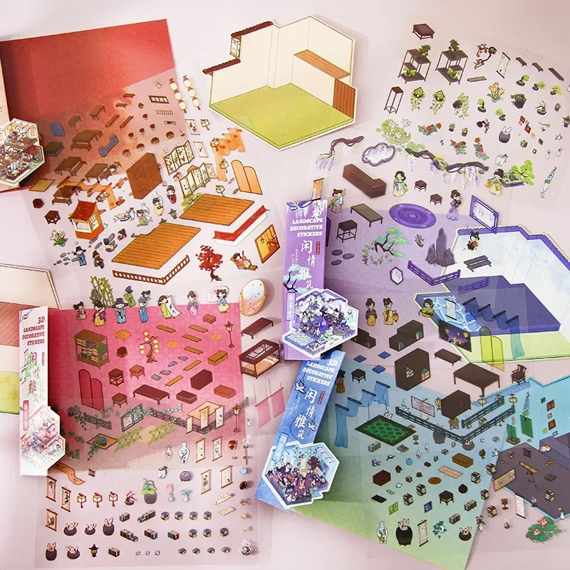 Pegatinas de paisajes 3D impermeables Leisurely Retreat - imagen 4