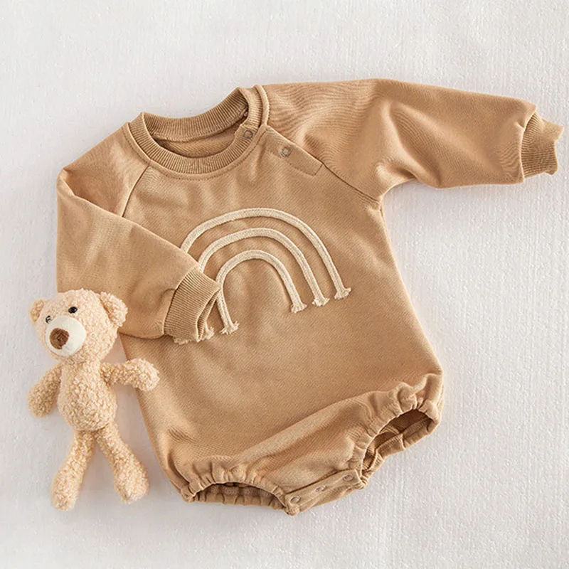 Milancel Body de primavera para bebé niña – Arcoíris holgado y fino - imagen 3