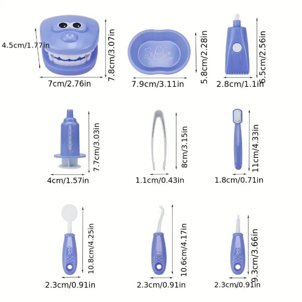 Modelo de dientes y cepillo