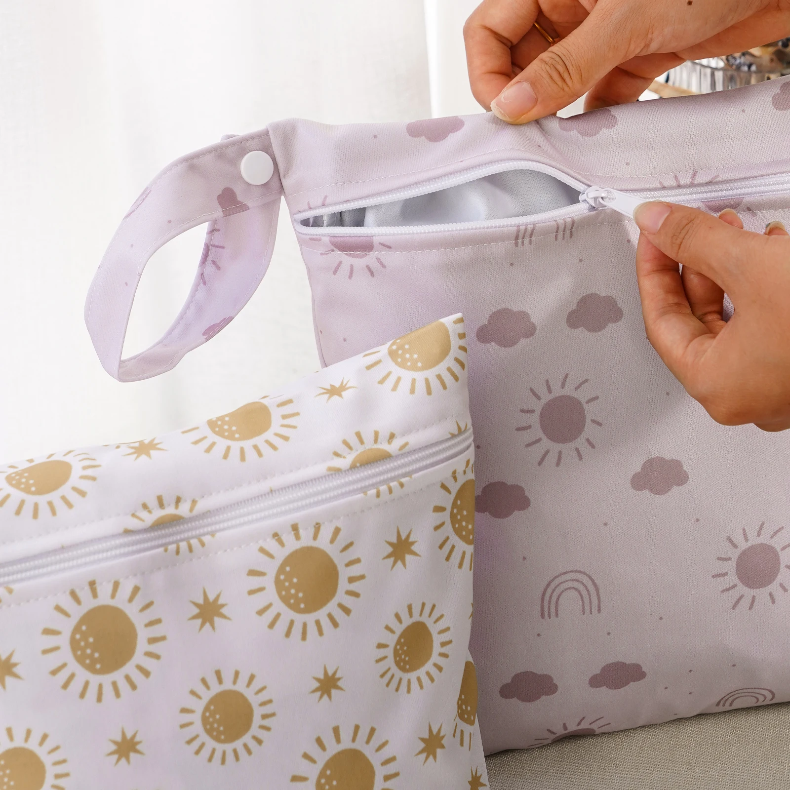 HappyFlute Bolsa de Panales Impermeable con Cremallera 26x27cm - imagen 5