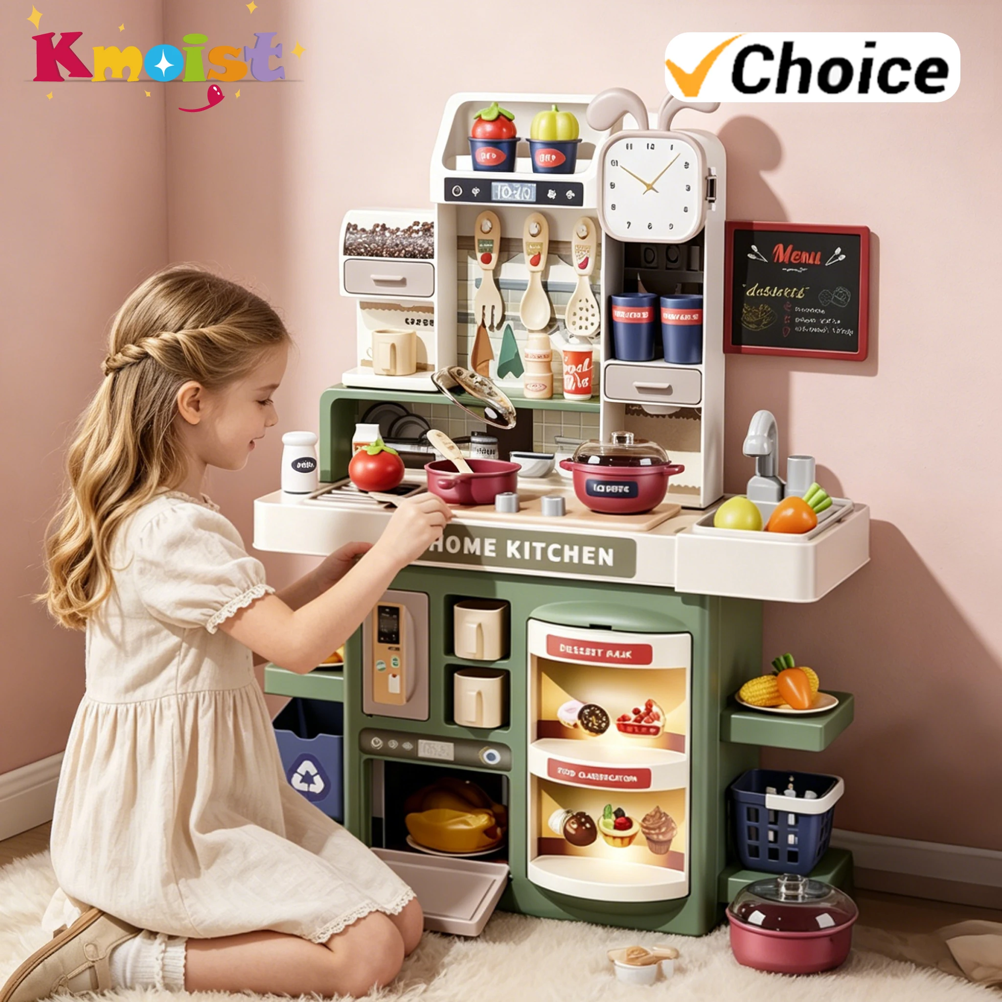 Juego de cocina infantil con utensilios de imitación y luces - imagen 2
