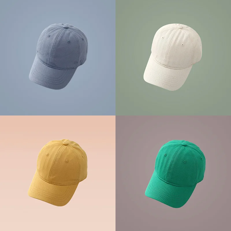 Gorra béisbol Snapback algodón liso para niños y niñas – Unisex - imagen 2