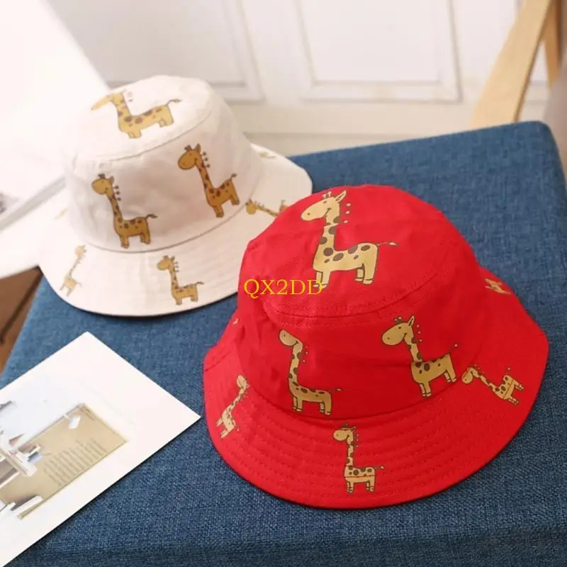 QX2D Baby gorra de cubo de verano con jirafa y gatito - imagen 4