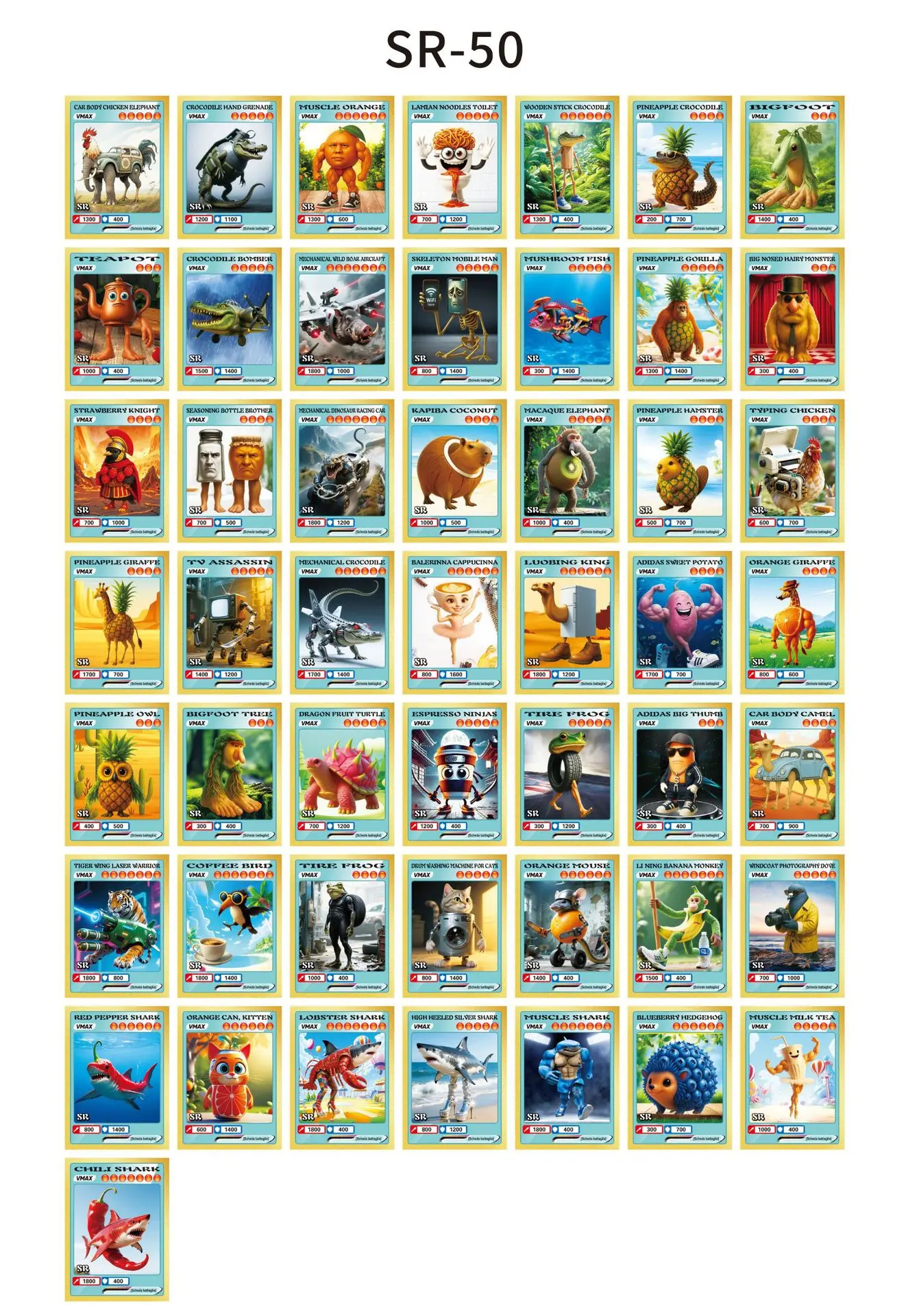Tarjetas de juego infantiles con personajes de fantasía Tralalero - imagen 3