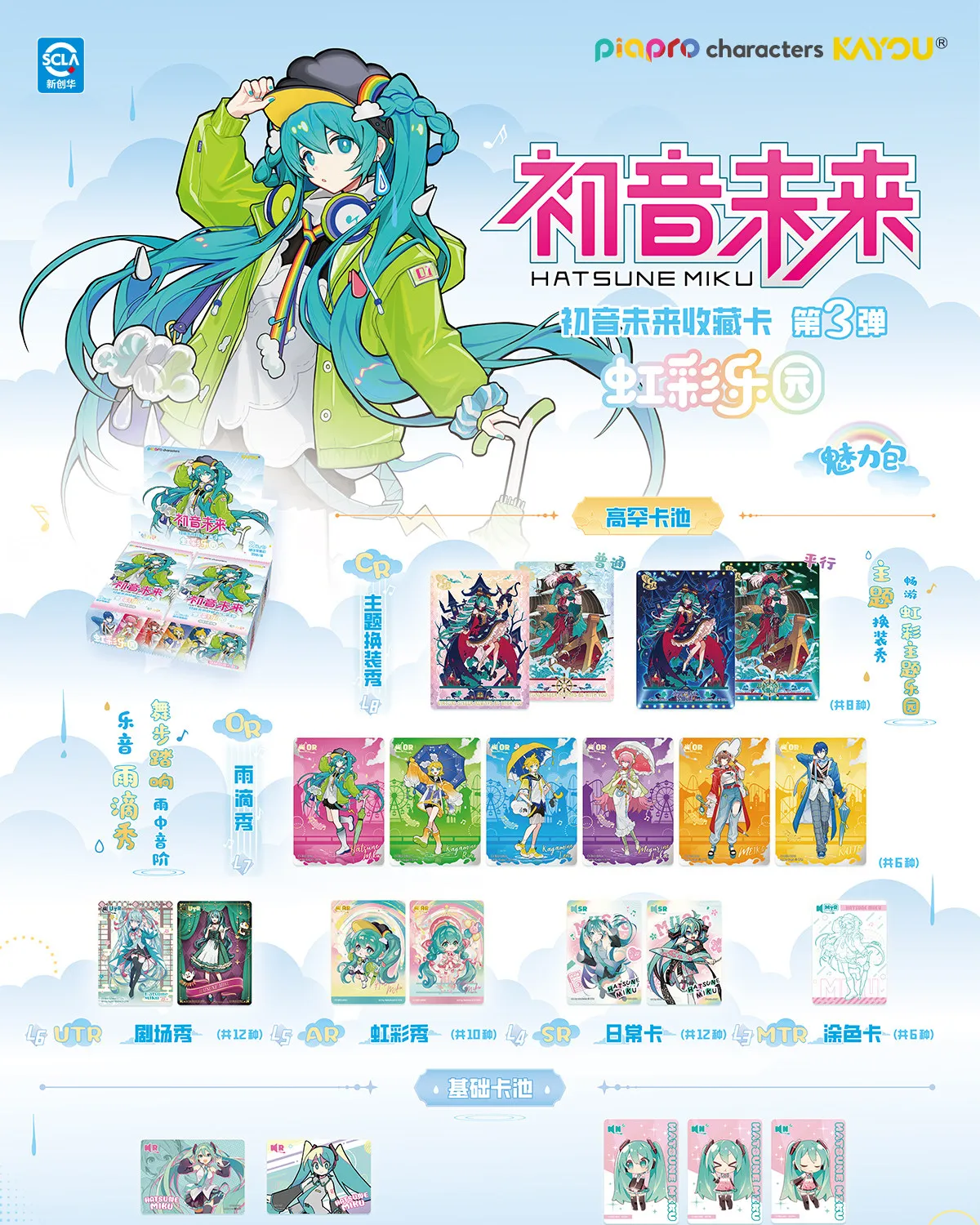Cartas coleccionables Hatsune Miku de KAYOU