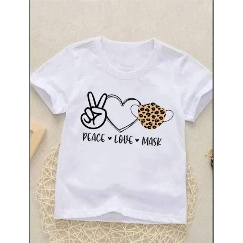 Camiseta manga corta para niño con corazón y estampado leopardo - imagen 2