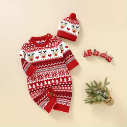 Pelele navideño de algodón suave para bebé