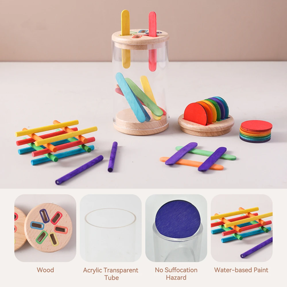 Juego de tazas y formas para educación temprana