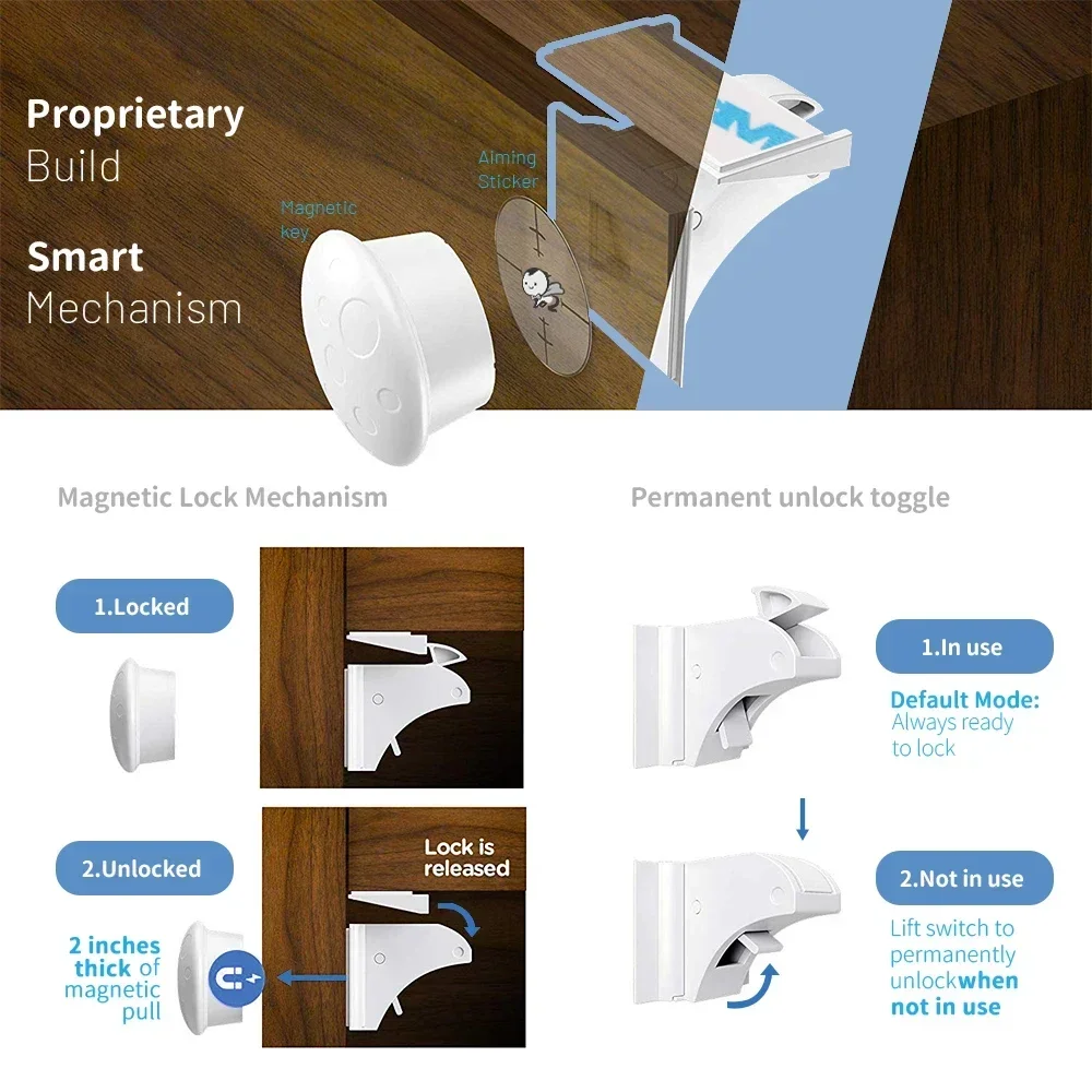 Cerradura magnética de seguridad infantil para puertas y cajones - imagen 5