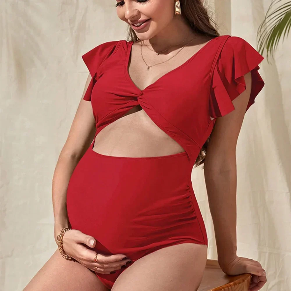 Bikini de maternidad con lazo frontal, espalda descubierta - imagen 3