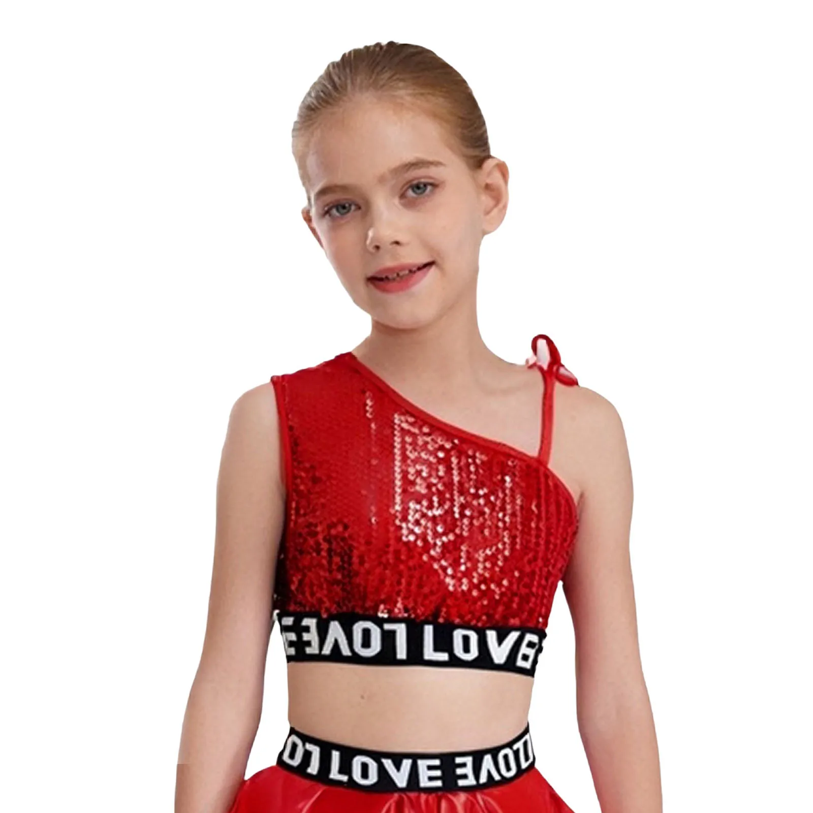 Disfraz hip hop para niña con chaleco de lentejuelas - imagen 5