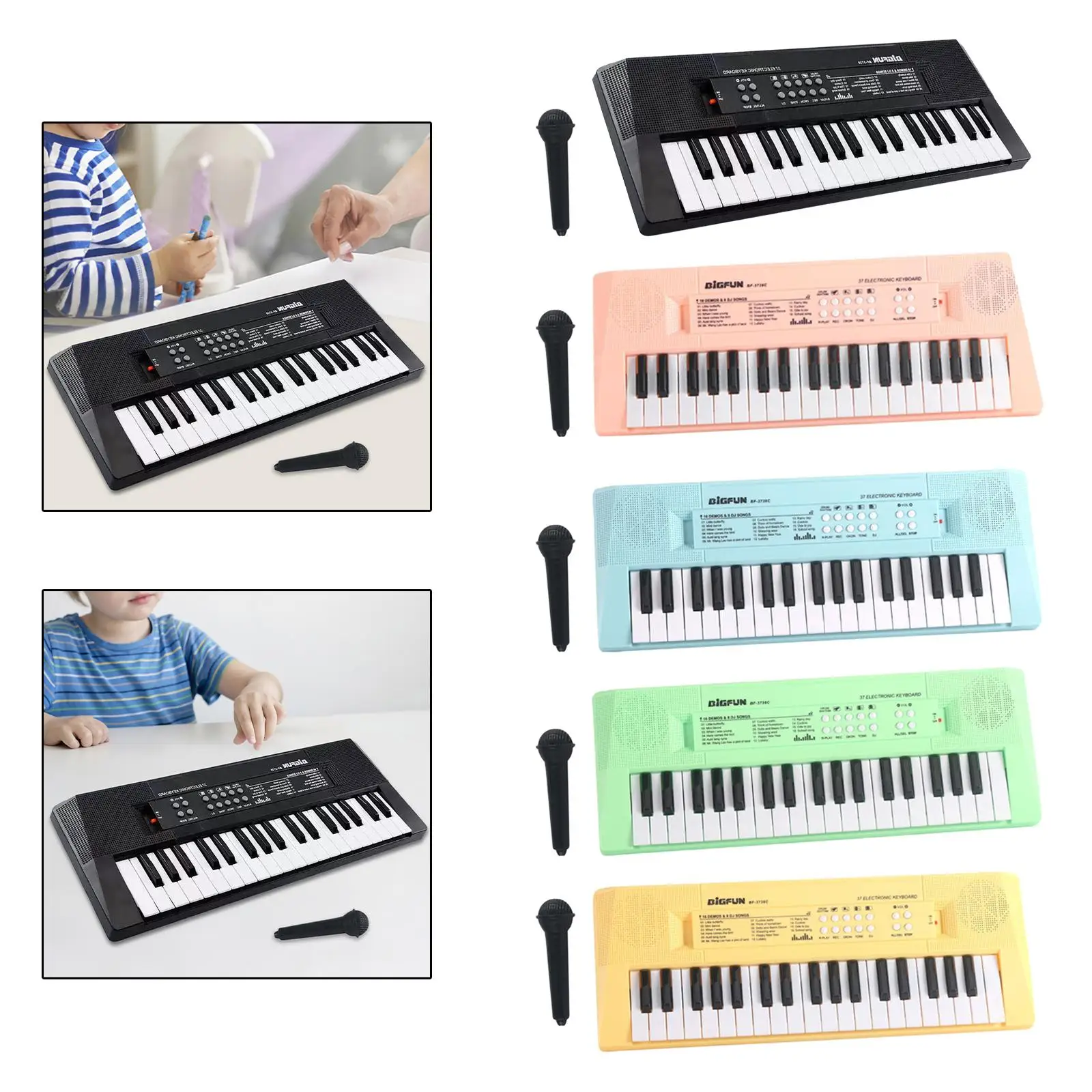Teclado infantil en uso: práctica y diversión